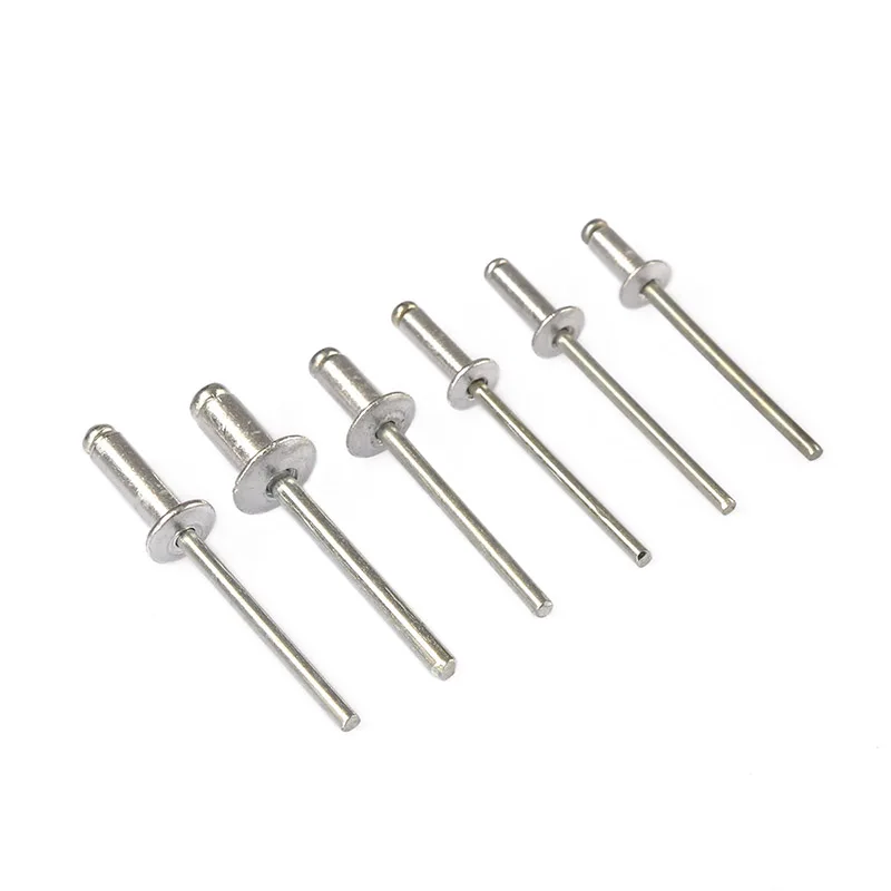 120pcs Blind Rivets Aluminum M3.2 M4 Dome Head Blind Pop Rivets Assorted Set Rivet Kit Nail Pull For Furniture Assortment Kit