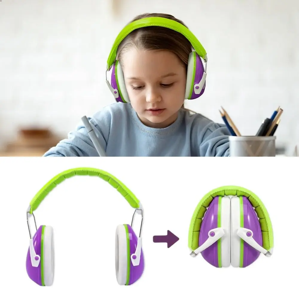 

Adjustable Head Band Kids Ear Protection Earmuffs Noise Reduction Soundproof Sleeping Earplugs Wear-resisting Hearing Protection