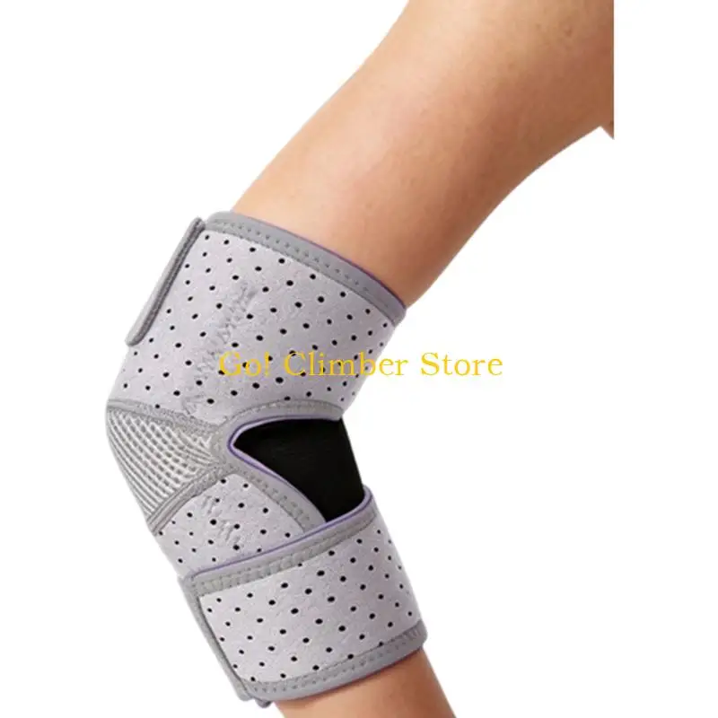 Q84C Breathable Sports Elbow Support Wrap for Tennis Practice, Adjustable Wear for Table Tennis and Home Routines Use