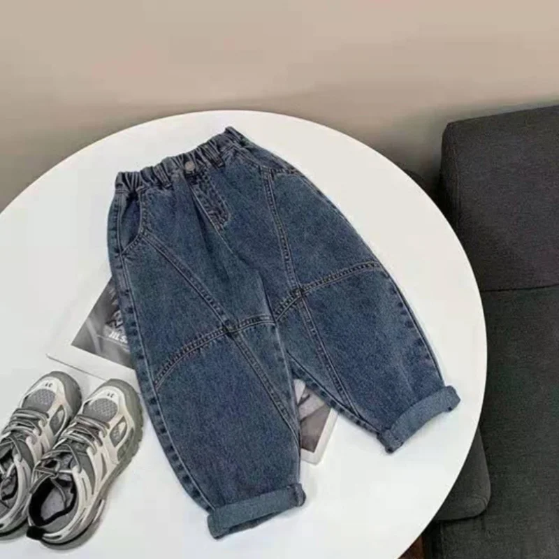 

Boys Jean Pants Long Trousers Cotton 2024 Retro Spring Autumn Baby's Kids Pants Teenagers Outwear Children's Clothing