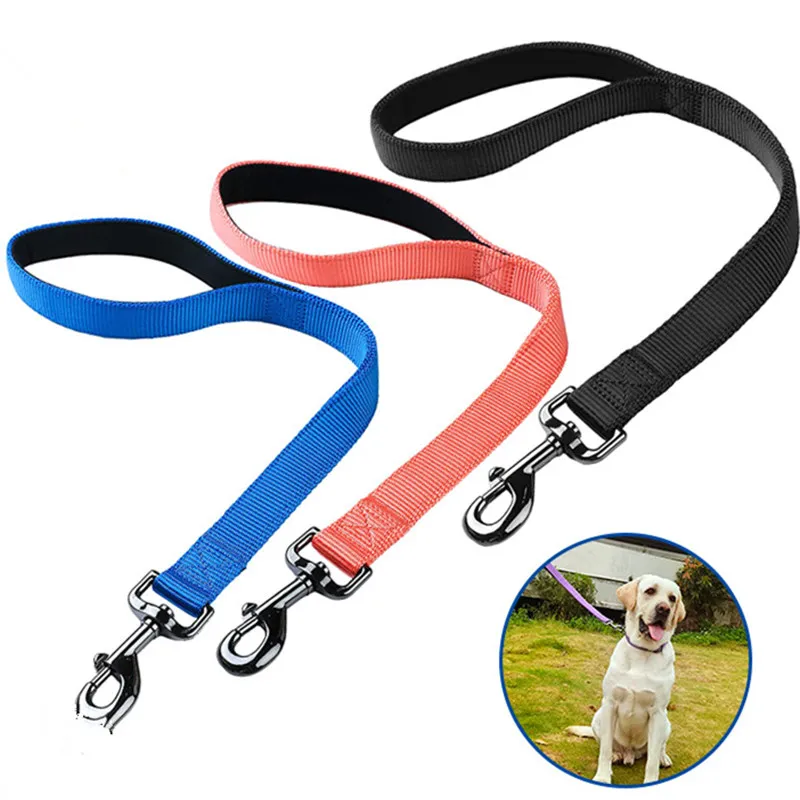 Dog Leash Short Dogs Leash Durable Nylon Leashes for Large Dog Walking Rope Comfortable Handle Dogs Leashes Seat Belts Pet Chain