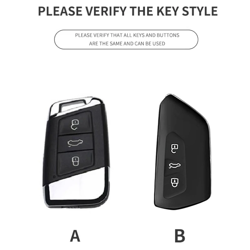 Silky Silicone Key Case For VW Passat B8 Arteon R-line Arteon Taos Tiguan 2 Polo Seat Ateca 2021 Skoda Karoq Kodiaq Key Holder
