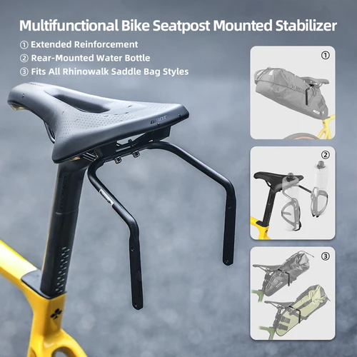Imagen 2 del producto Rhinowalk-bolsa estabilizadora para sillín de bicicleta, soporte para estante de ciclismo, marcos de estante de soporte extendido, accesorios, soporte de montaje para asiento trasero