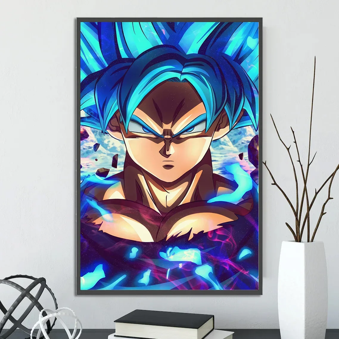 Dragon Ball Poster Self-adhesive Goku Mural Kakarot Anime Super Saiyan Computer Room Decoration Gohan Wall Art Wallpaper Gift