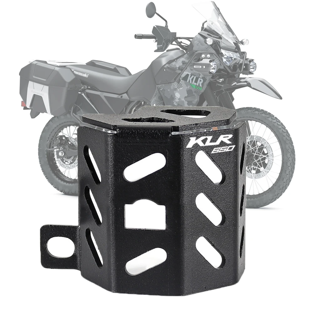 

For KLR 650 KLR650 2021 2022 - CNC aluminum Motorcycle Accessories Rear Brake Fluid Reservoir Guard Cover Protector