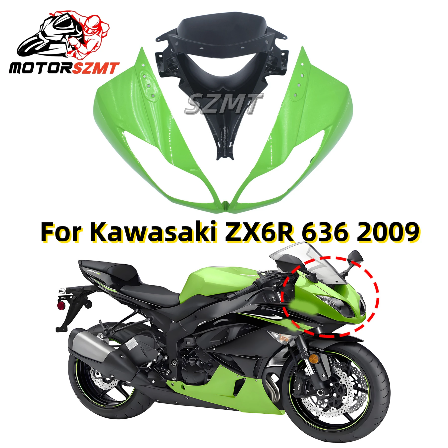 unpainted Fairing Kit For ZX-6R 09-12 ZX6R ZX 6R 6 R 09 10 11 12 2009 2010 2011 2012 Fairing