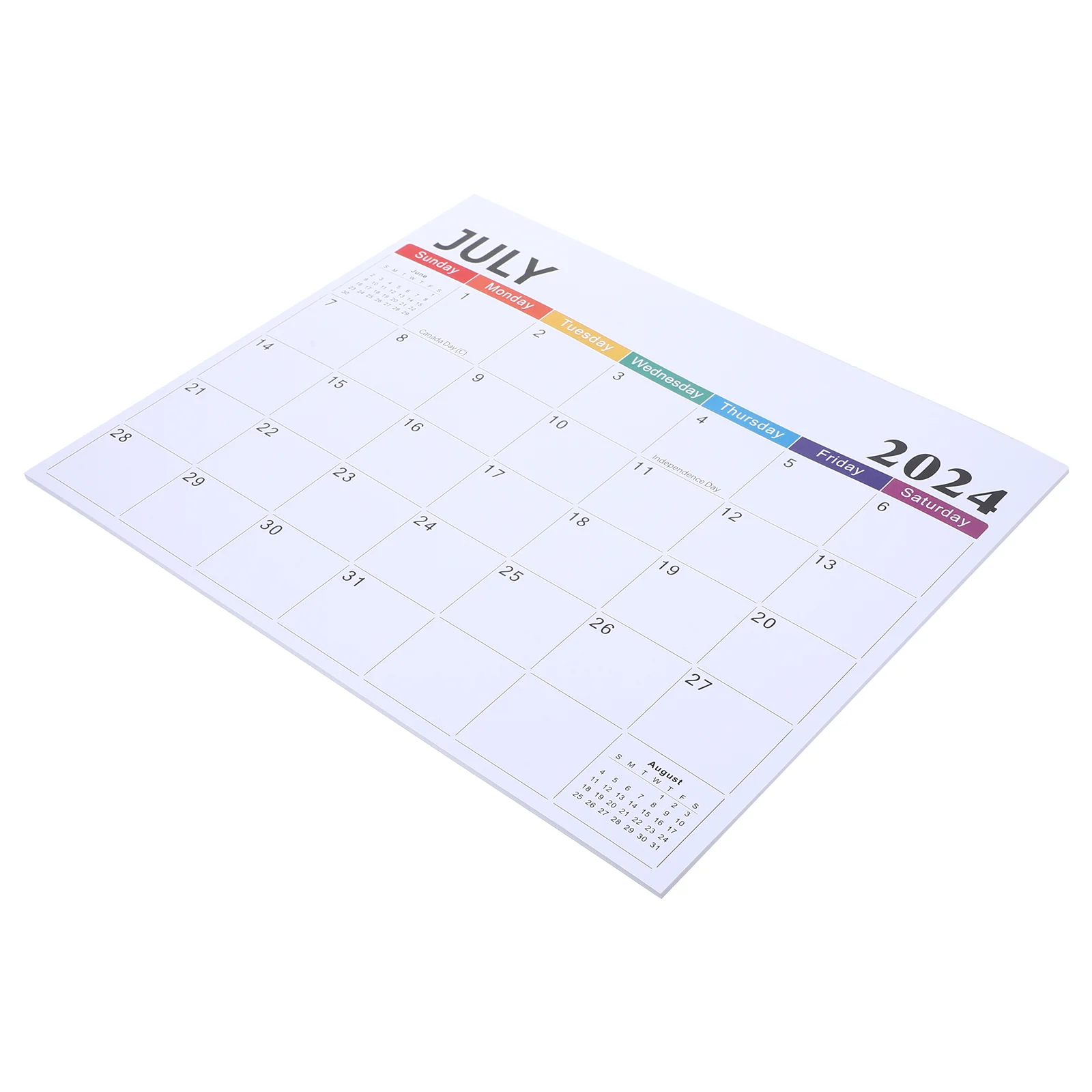 Calendar Tear off Magnetic Planning Decorative English for Fridge Paper Refrigerator