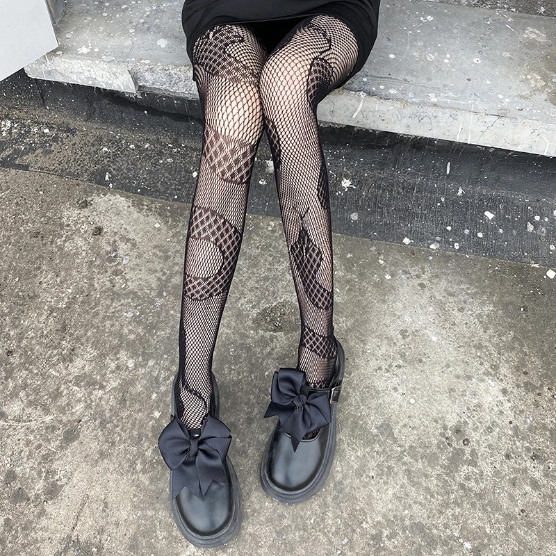 Schlangenstrumpfhose für Damen, Anime-Strumpfhose, 2025, schwarze Netzstrümpfe, sexy Harajuku-Strumpfwaren, große Lolita-G-Strumpfhose, Gothic-Kleidung