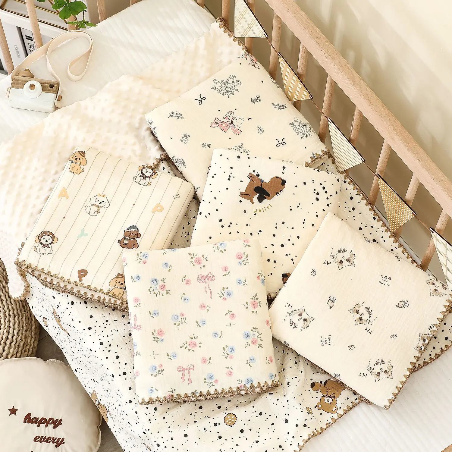 2026 NEW Baby Blankets Cartoon Newborn Class A Baby Air Conditioning Quilt Infant Fleece Blanket for Kindergarten Nap