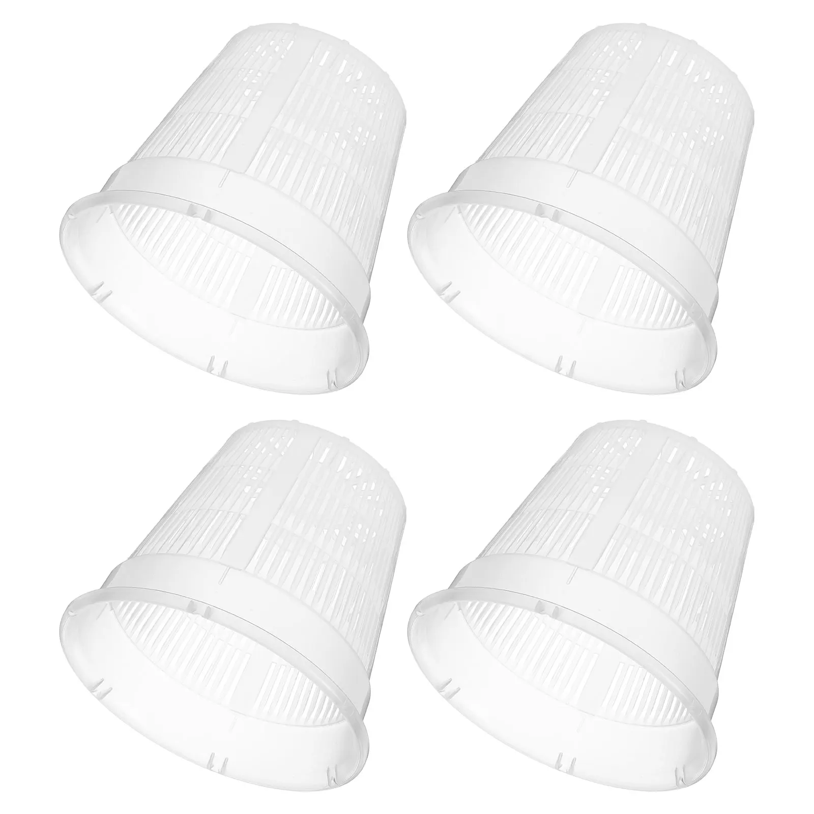 

4pcs Hydroponic Vegetable Baskets Heavy Duty Mesh Pots Breathable Plant Nets Plastic Balcony Garden Kits Spacesaving Portable