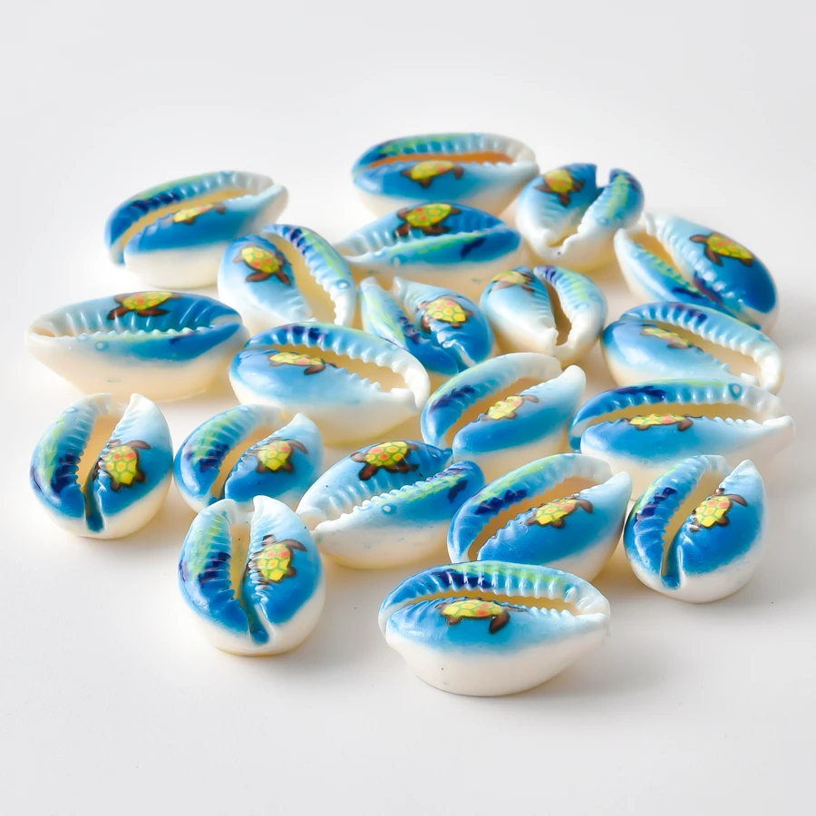 5 Stück bunte Muschel-Anhänger mit bösem Blick/Türkischem Auge, Seestern, Schildkröten-Muscheln, Anhänger für die Schmuckherstellung, handgefertigte Armbänder, Geschenk – Detail 13