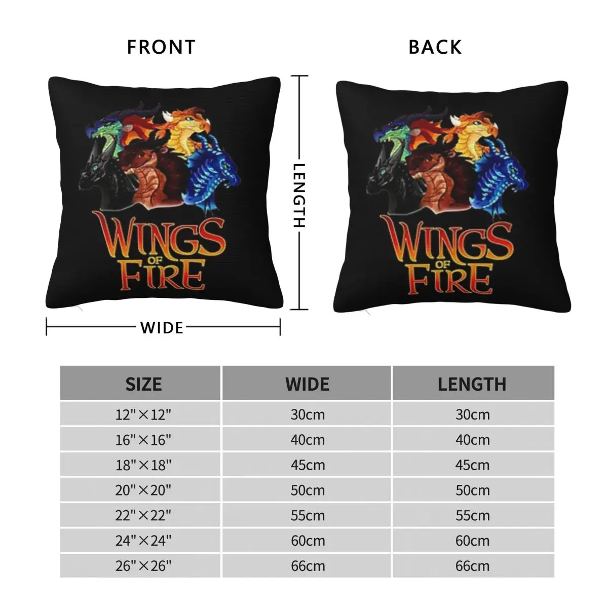 Wings Of Fire All Together Square Pillowcase Pillow Cover Polyester Cushion Decor Comfort Throw Pillow for Home Sofa