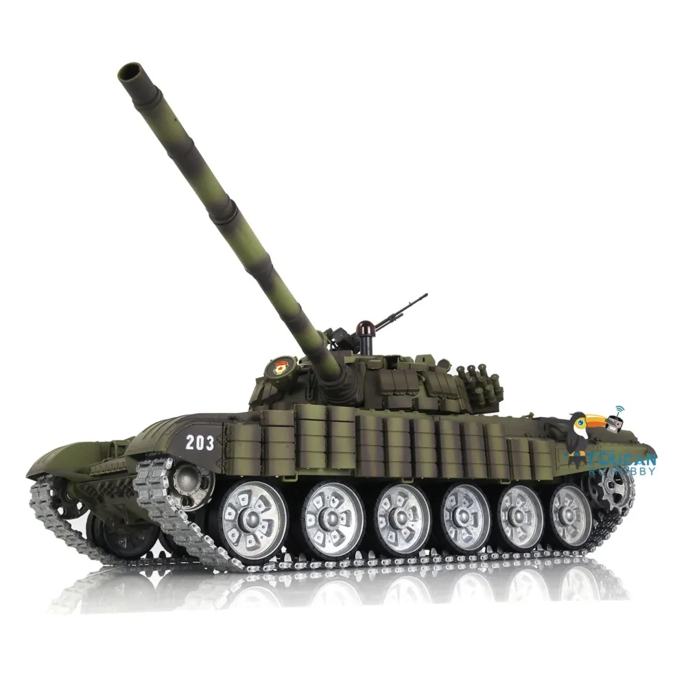 بيع الولايات المتحدة Henglong T72 RC دبابة قتال 1/16 RTR 7.0 اللوحة الرئيسية 3939 عجلة المسارات المعدنية درع