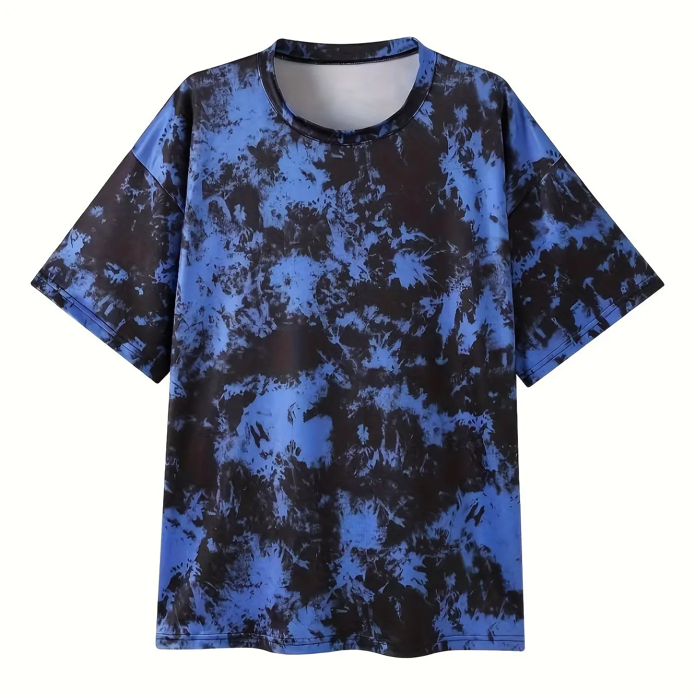 Fashion New Style Men's Tie-Dye 3D Casual Print Short Sleeve Round-Neck T-Shirt Retro Fashion Tee Summer Outdoor Comfort Tops