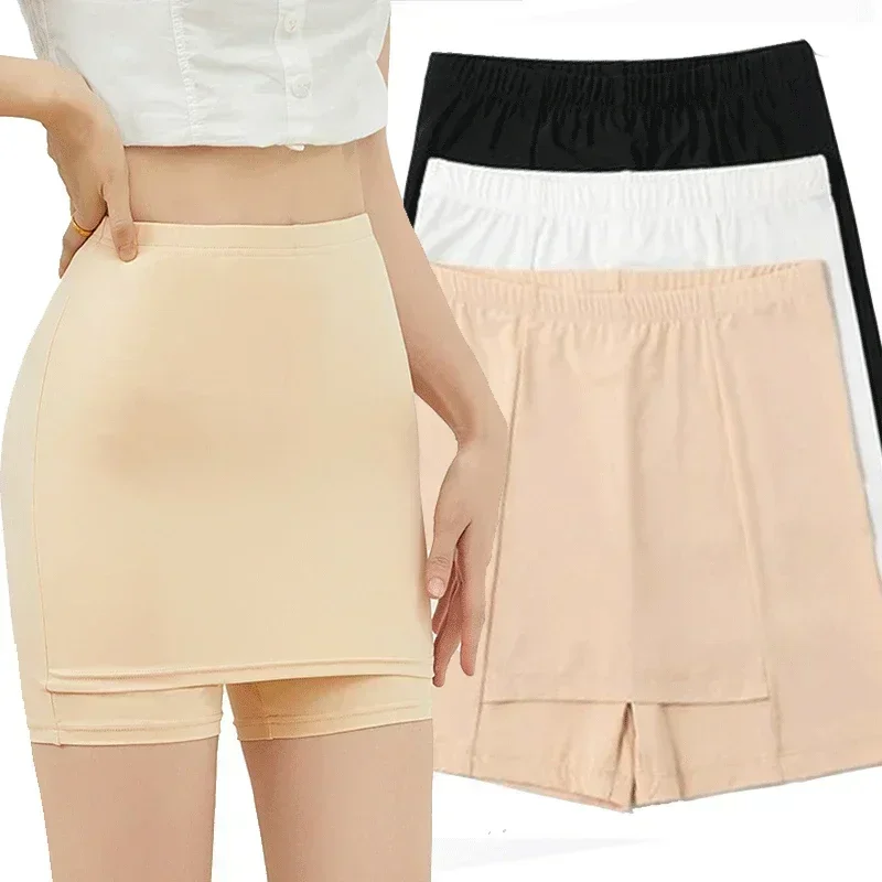 Women Safety Shorts Plus Size Double Layer Panties Slim Fit Elastic Safety Shorts Seamless Underwear - Image 3