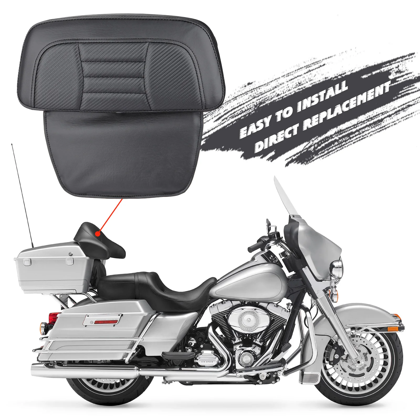 For Harley Touring Road King Street Glide Road Glide Tri Glide 2014-2022 Motorcycle Razor Chopped Tour Pack Backrest Pad