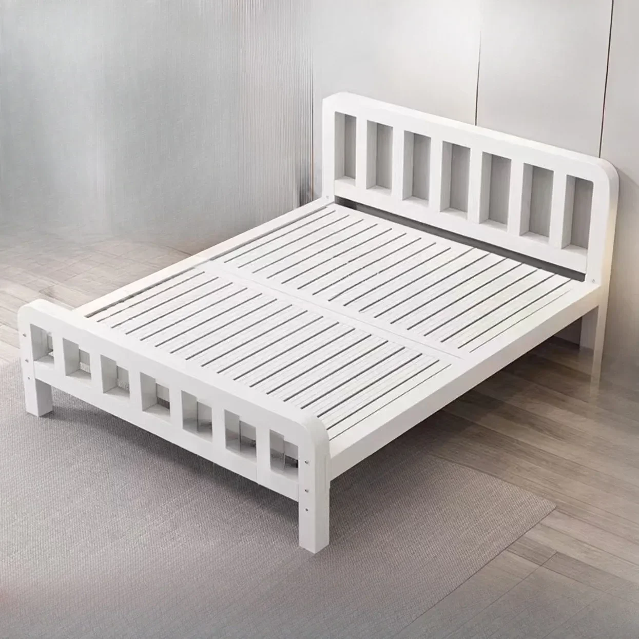 Single heightened wrought iron bed 1m 1.8m rental room single bed dormitory