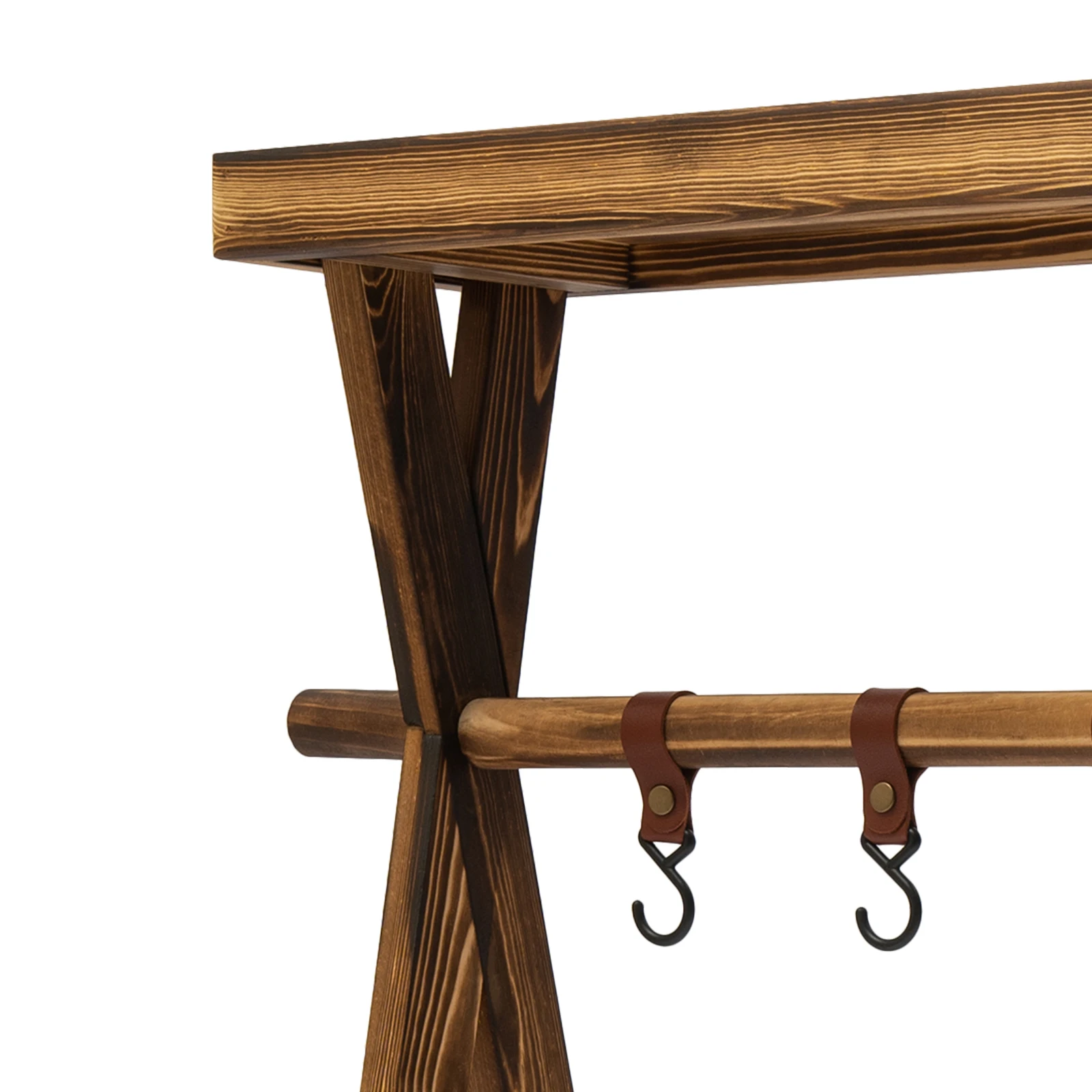 Wooden Portable Picnic Rack,Portable Beechwood Outdoor Shelf/Rack for Storage,Outdoor Kitchen, RV for Picnic, BBQ, Home Storage