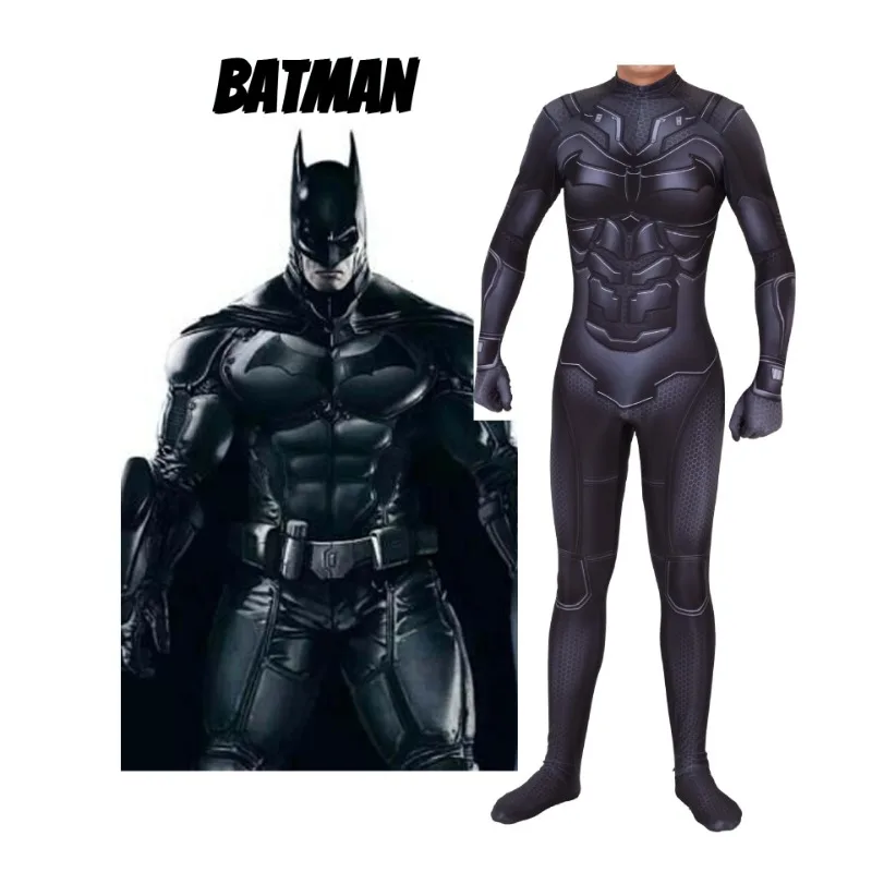 Anime Cartoon Cosplay The Batman Halloween Party Costume for Men's Carnival Birthday Ball Tight Fitting Clothing for Men's Gifts