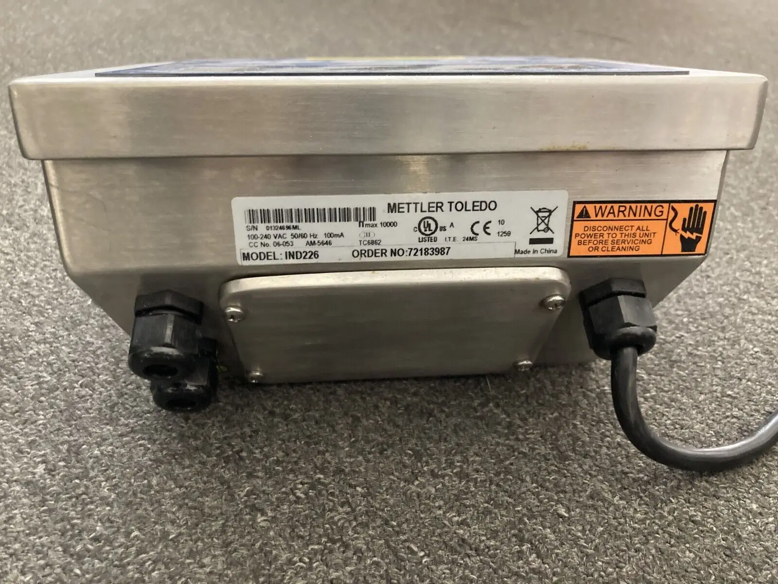 100% العلامة التجارية الجديدة الأصلية METTLER TOLEDO IND226 وحدة تحكم عرض الوزن #5