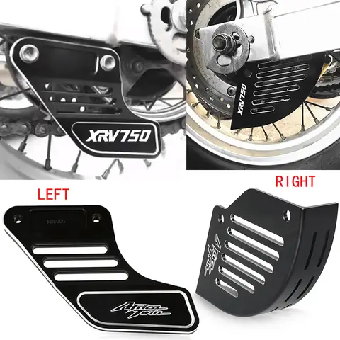 Para honda xrv750 xrv 750 áfrica twin esquerda e direita disco de freio traseiro guarda disco de freio traseiro capa protector xrv750