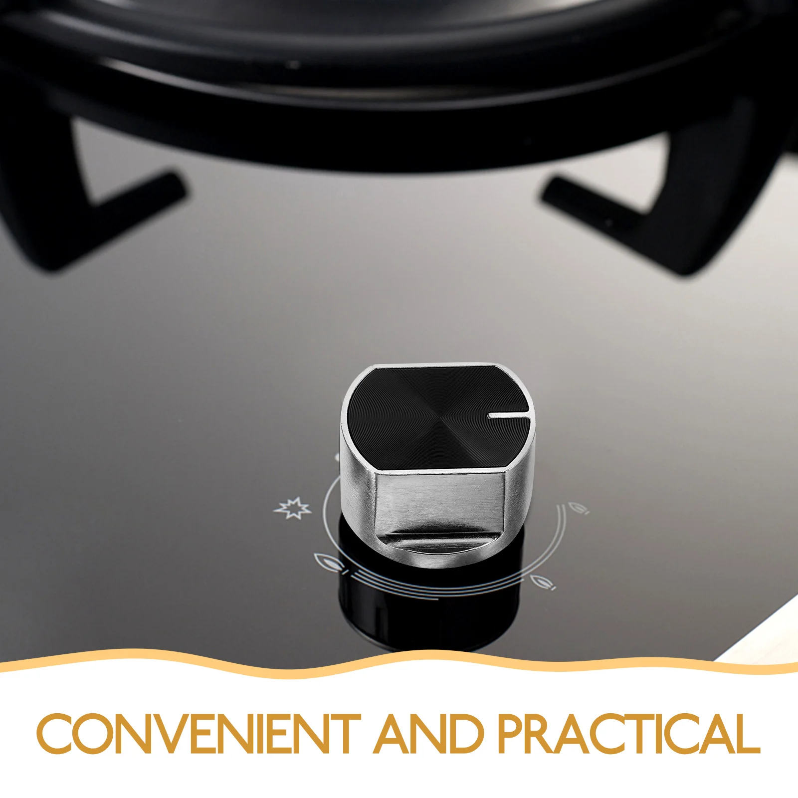 

2Pcs Durable Zinc Alloy Gas Stove Knobs Replacement Control Handle Burners Stove Knobs
