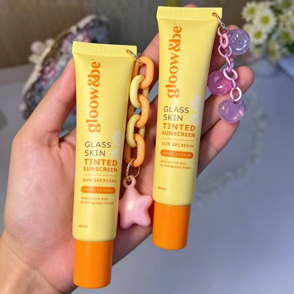 SPF 30 PA+++ Sun UV Protection Cream Gloow&be Glass Skin Tinted Sunscreen Honey Extract Allantoin PDRN Sooth Repair Sunscreen