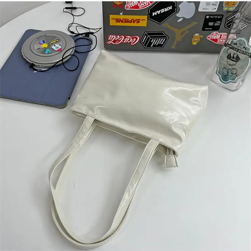 Y2k Small Silver PU Leather Shoulder Side Bags For Women 2023 Luxury Solid Color Fashion Phone Handbags And Purses Underarm Bag