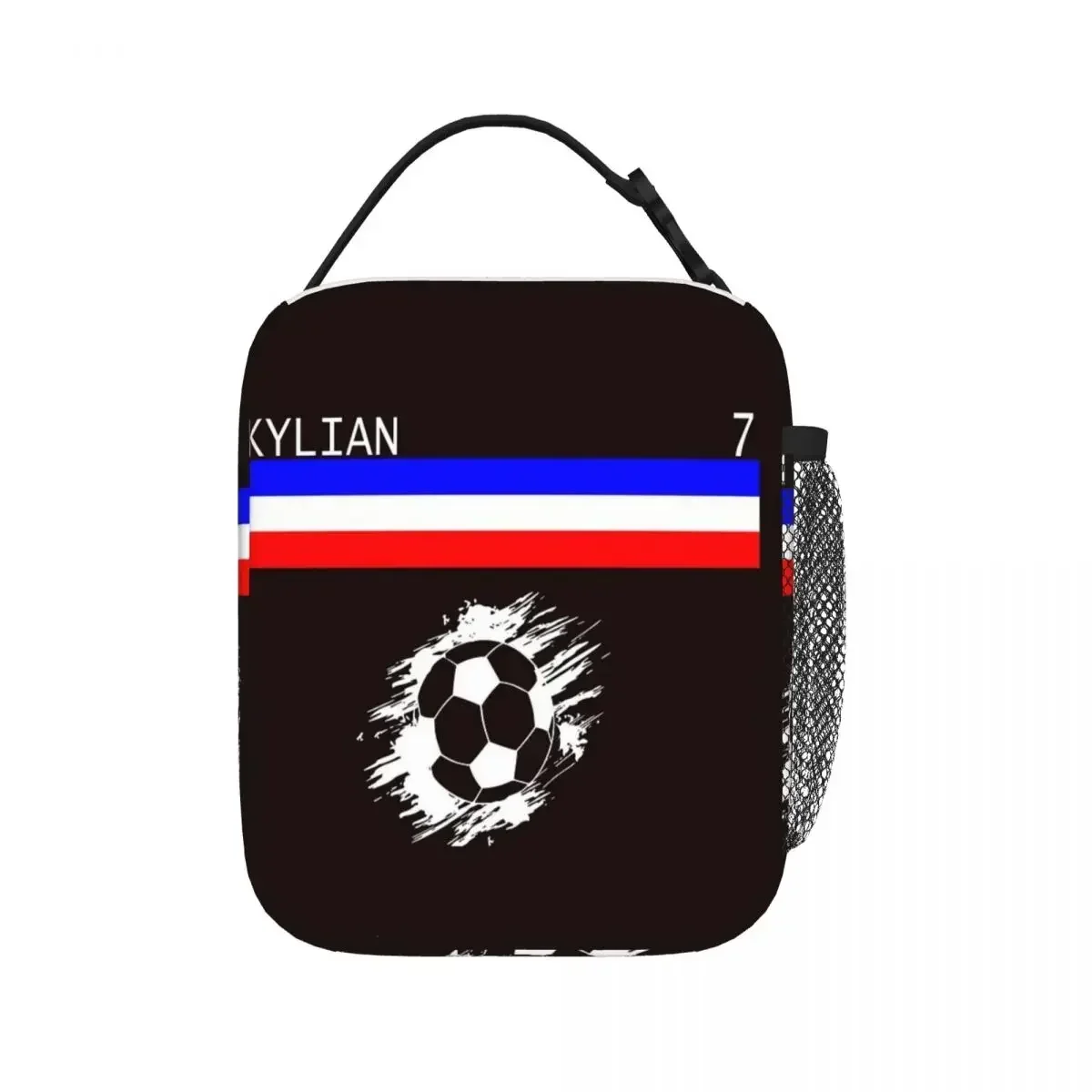 Kylian Mbappe Insulated Lunch Bags Waterproof Picnic Bags Thermal Cooler Lunch Box Lunch Tote for Woman Work Kids School