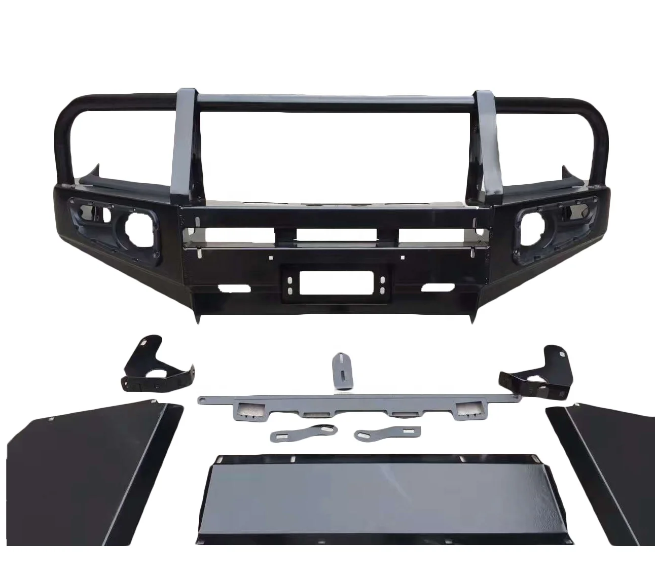 Front Bull Bar, for Toyota Hilux Vigo Pickup, 4x4 Heavy Duty Steel Bumper, with Fog Light Bracket, Outback Safari Guard