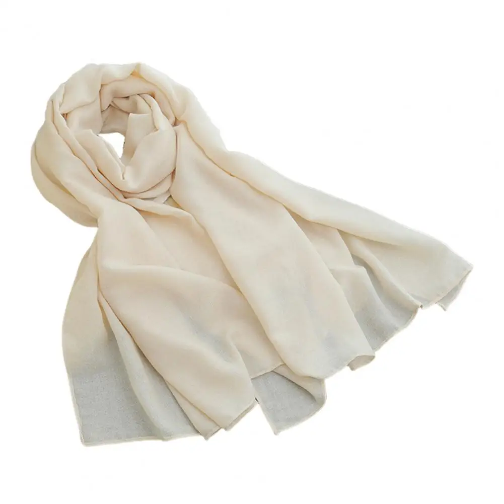 Thin Shawl Stylish Women's Lightweight Summer Scarf Collection Large Long Beach Gauze Shawls in Solid for Daily for Summer