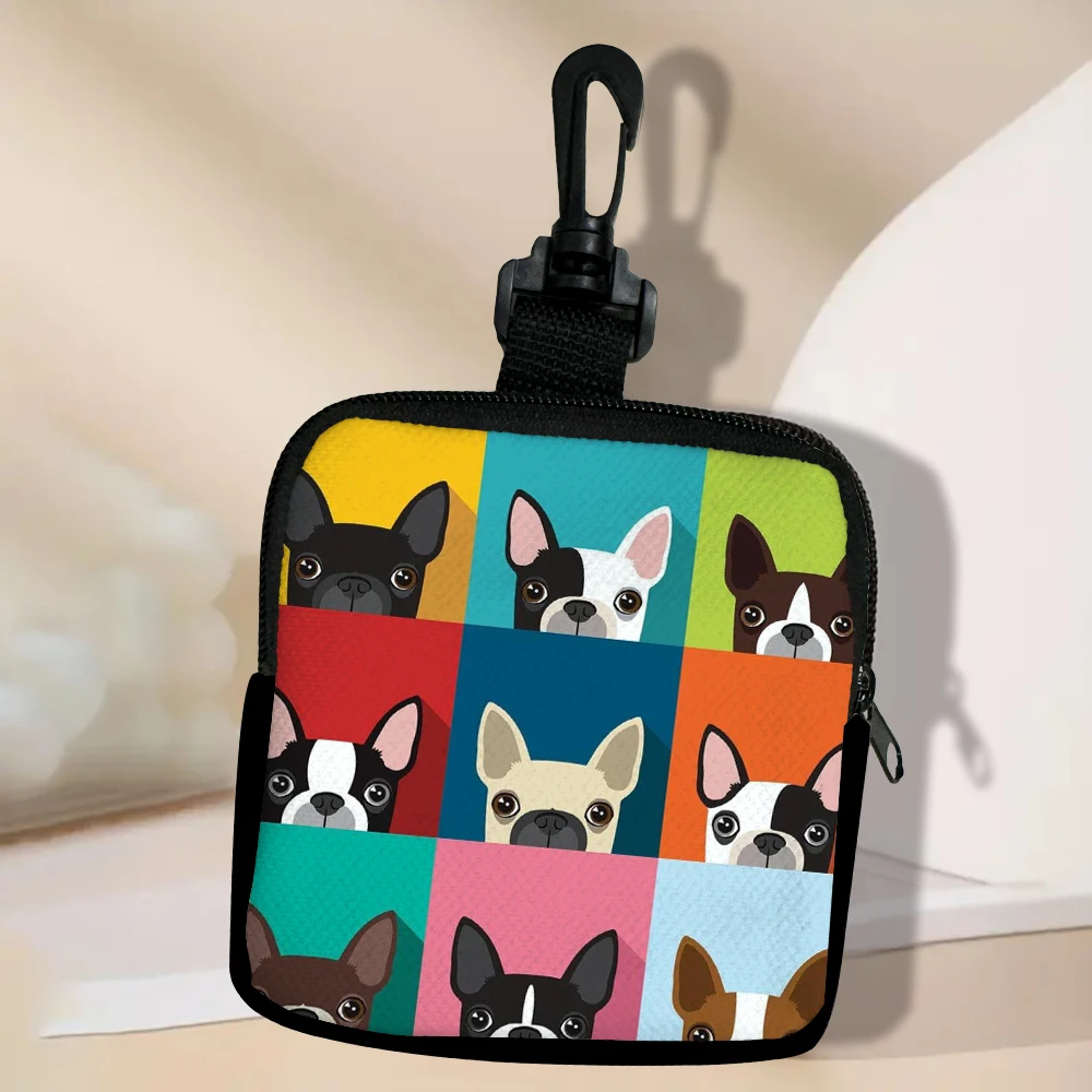 Colorful Dog Key Zipper Pocket Snack Bag Portable Outdoor Key Bag Packet  Pouch  Holder Men Women Coin Purses Bag 7.2