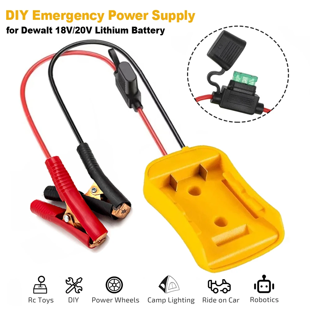 Auto Ontsteker Jump Starter voor Dewalt 18V Li-Ion Batterij Noodstroom Kit Schakelaar Auto Emergency Booster Power Adapter