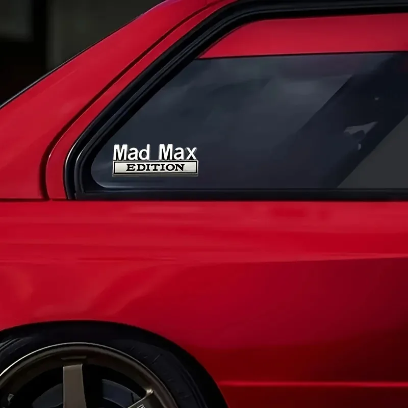 2PCS Mad Max Edition Emblem Sticker Badge Fender Funny Decals Car Truck Replacement Door for Universal Vehicle SUV Motorcycle view 2
