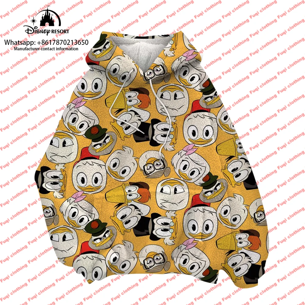 

Street Boys Girls Hoodies Plush Sweatshirts Mickey Minnie Cartoon Fashion Round Neck Ladies Pullover Hoodies Children's Hoodies