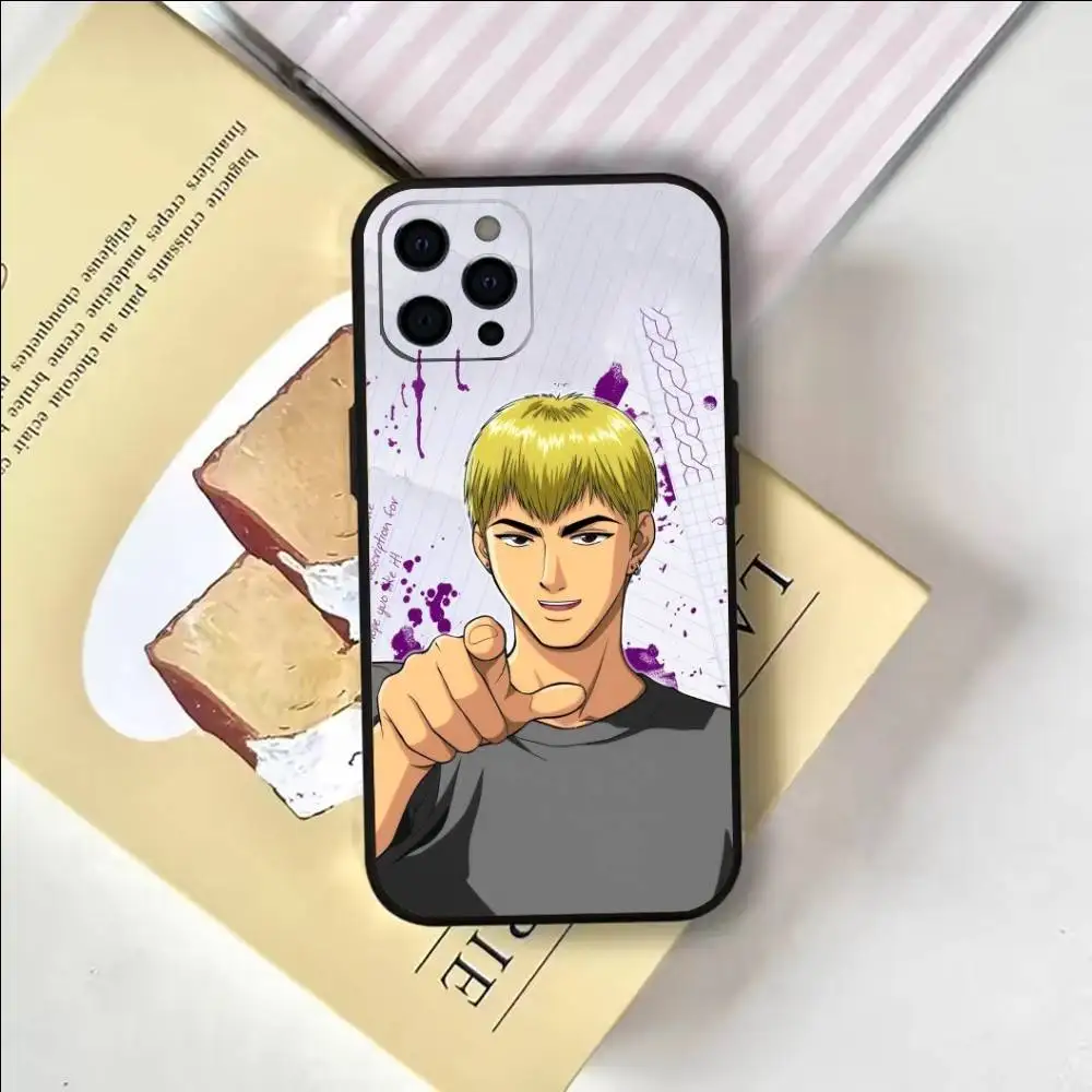 حافظة هاتف G-Great T-Teacher Onizukas لهاتف iPhone17,16,15,14,13,12,11 Plus، Pro Max غطاء أسود ناعم #3