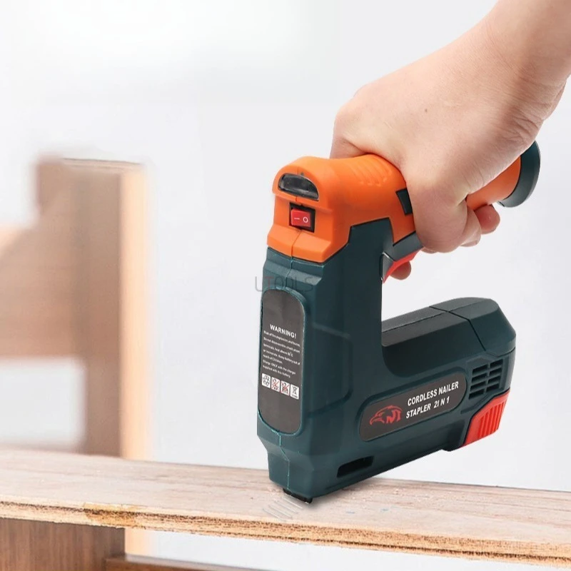 Woodworking Cordless Electric Nail Gun Framing Fixed Straight Nail Gun U-shaped T-shaped Nail Universal Wood Frame Stapler Tools