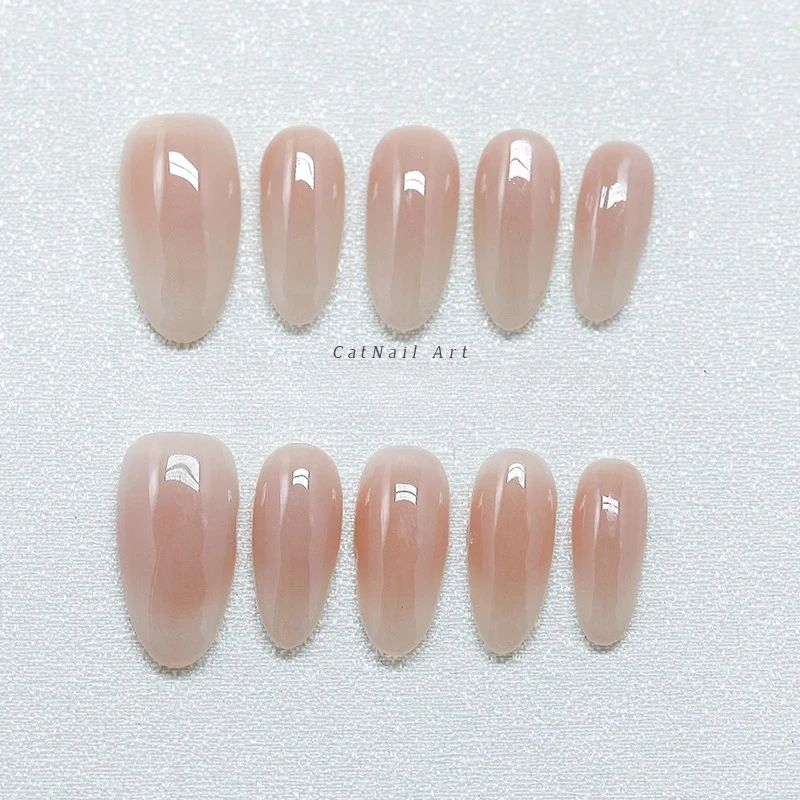 

Pure handmade armor French naked pink pure desire simplicity advanced sense gentle whitening manicure