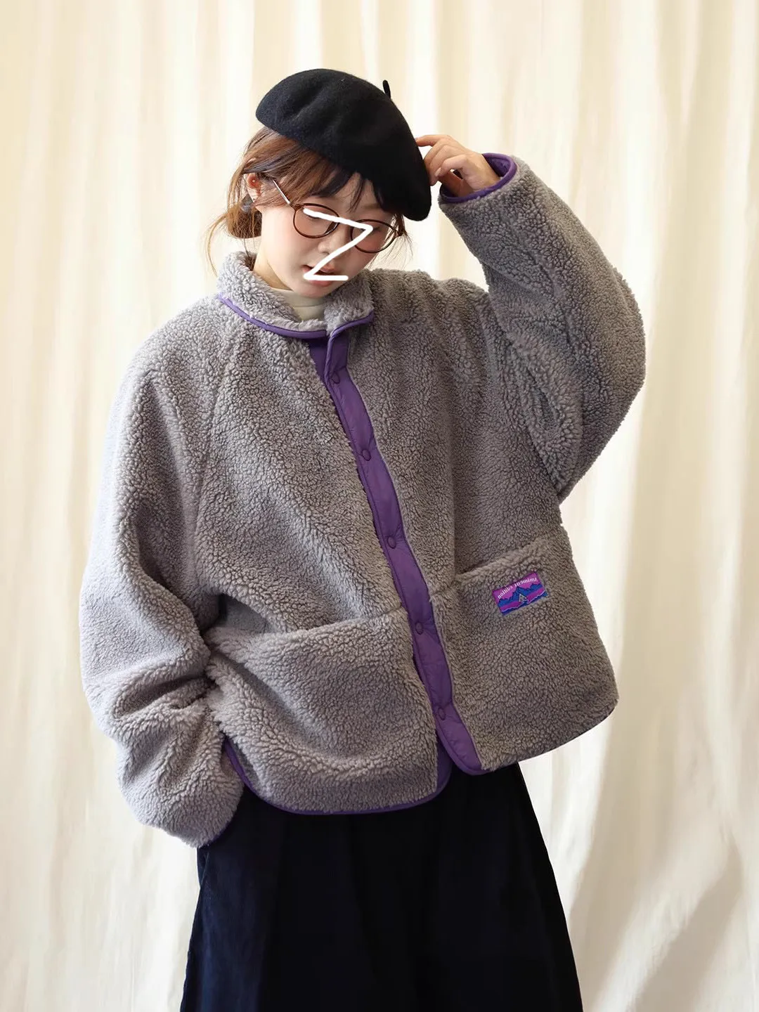 

Двустороннее хлопковое пальто с мехом ягненка, женское зимнее новое корейское свободное универсальное морозостойкое хлопковое пальто