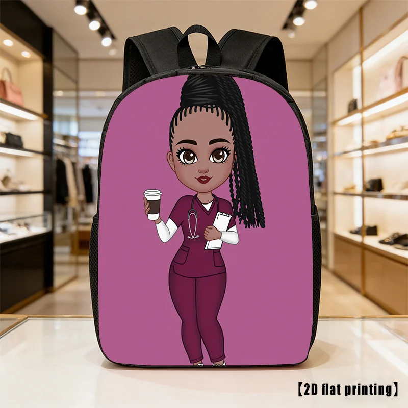 Nurse Uniform, Lightweight, Large-Capacity Unisex Backpack with Adjustable Shoulder Straps Side Pockets Suitable for Casual Wear