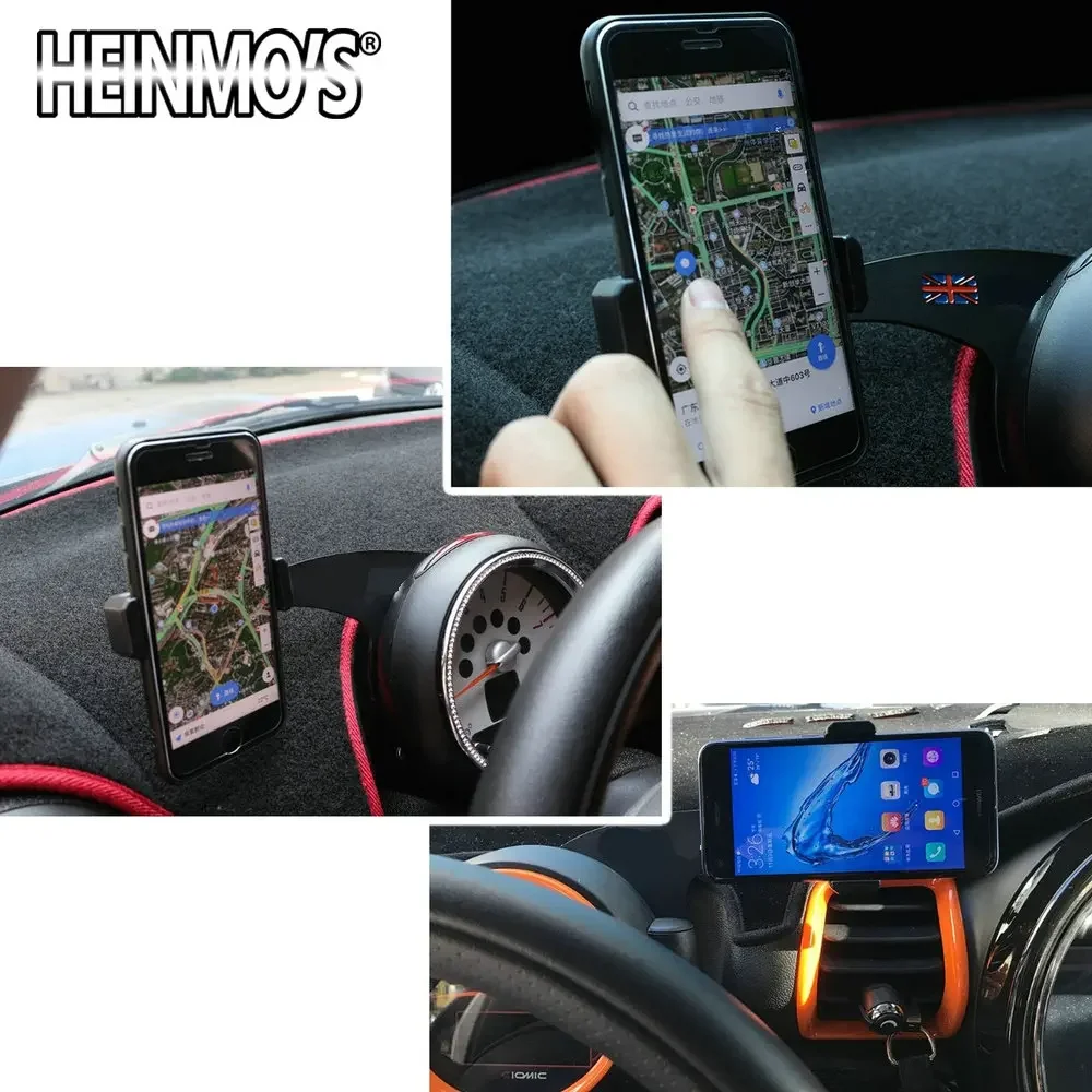 For MINI Cooper R55 R56 R57 GPS Phone Holder Car Styling Interior Bracket For MINI R50 R52 R53 R60 R61 Mobile Navigation Holder