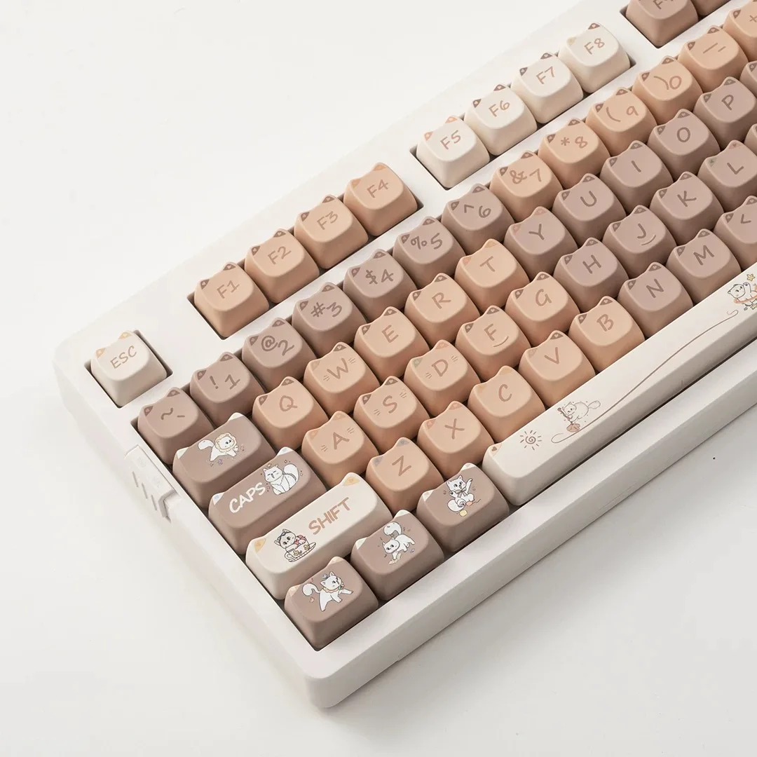 JCM MAO Profile Ear Keycaps DYE-SUB MAO Profile For Gift for MX Switch Gaming Mechanical Keyboard 61 64 68 78 84 87 96 98 104