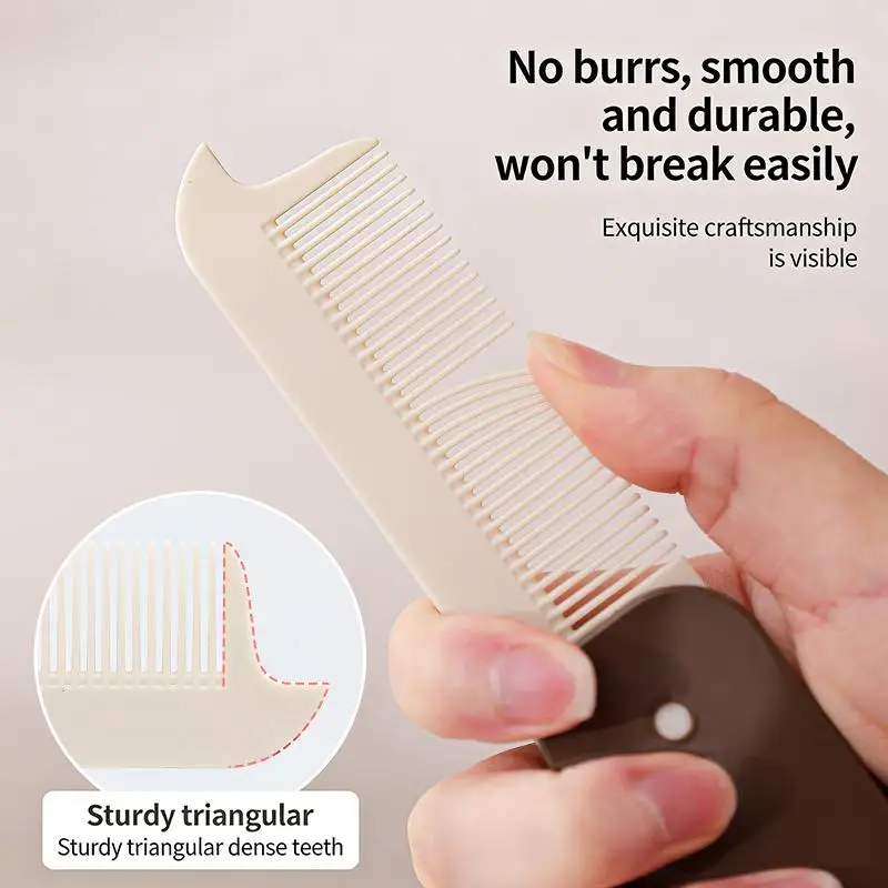 1PCS ABS Portable Folding Pocket Comb Multifunctional Hair Clipper Comb for Men Women Travel Hair Styling Tool Home Office Use