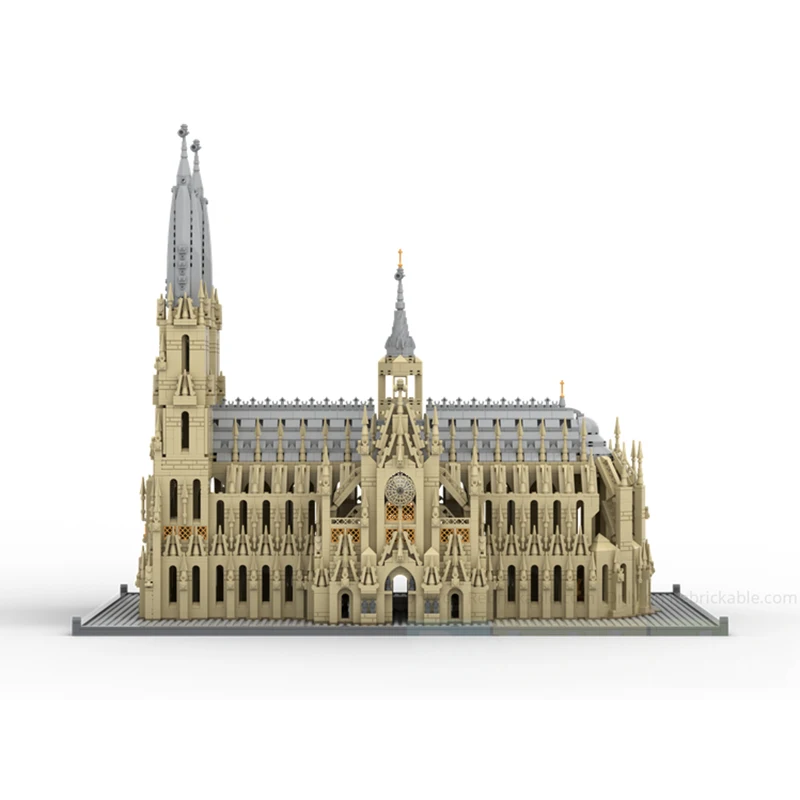 Nuovo prodotto squisito MOC Building Blocks Modello medievale Cattedrale di Colonia Tecnologia Giocattolo modulare per bambini Set di assemblaggio fai-da-te