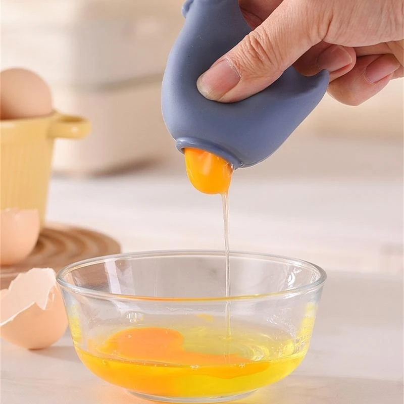 Chicken Eggs Center Divider Silicone Eggs Separator Tool Eggs Divider Kitchen Tool Cleaning For Cooking Baking