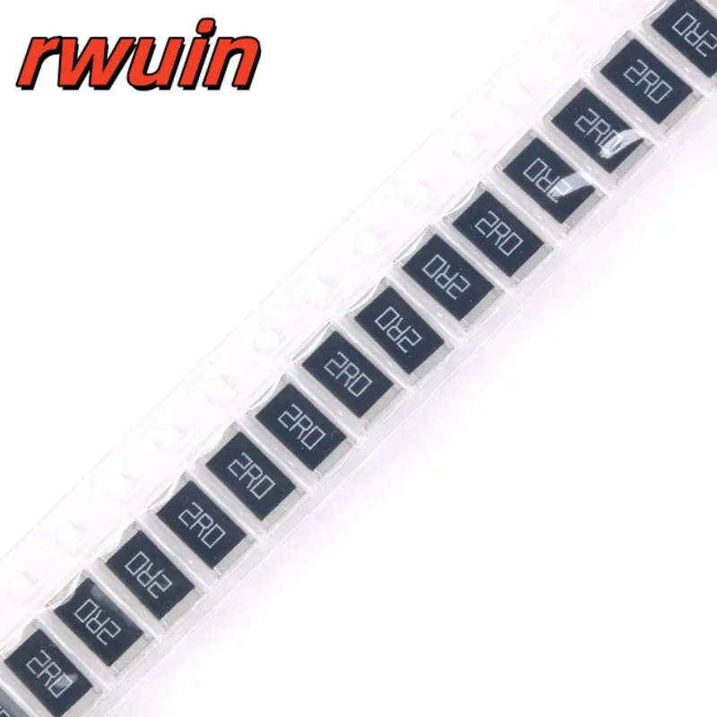 100pcs/10pcs 2ohm 2512 SMD 2 ohm 2R 2R0 1W 5% Kit de resistência de chip