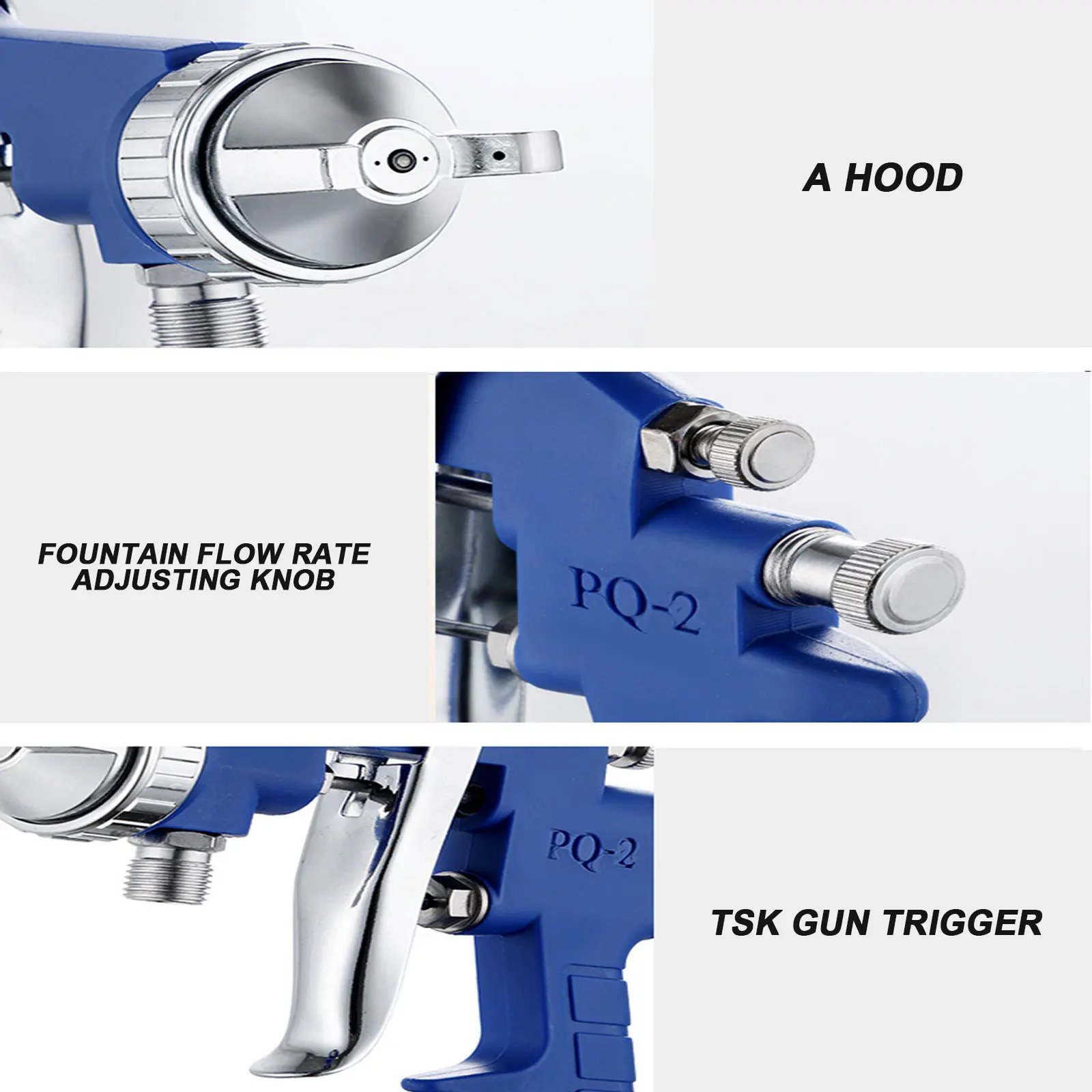 Imagem -05 - Anti-ferrugem Pintura Pistola Pulverizador Pneumático Pode Pode Carro Cola Alta Atomização Profissional