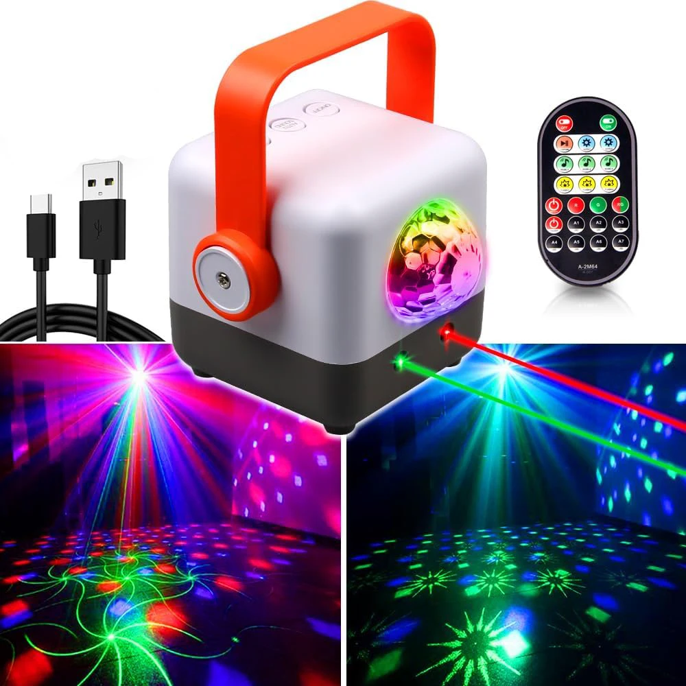 Magic Ball Party Disco Laser Projector with 60 Pattern RGB LED Stage Light Effect Lamp for DJ KTV Birthday Party Christmas Decor