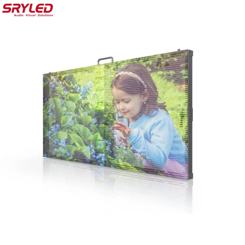 SRYLED P3.91 Indoor LED Display Screen Transparent Glass Window Shopping Mall LED Video Panel
