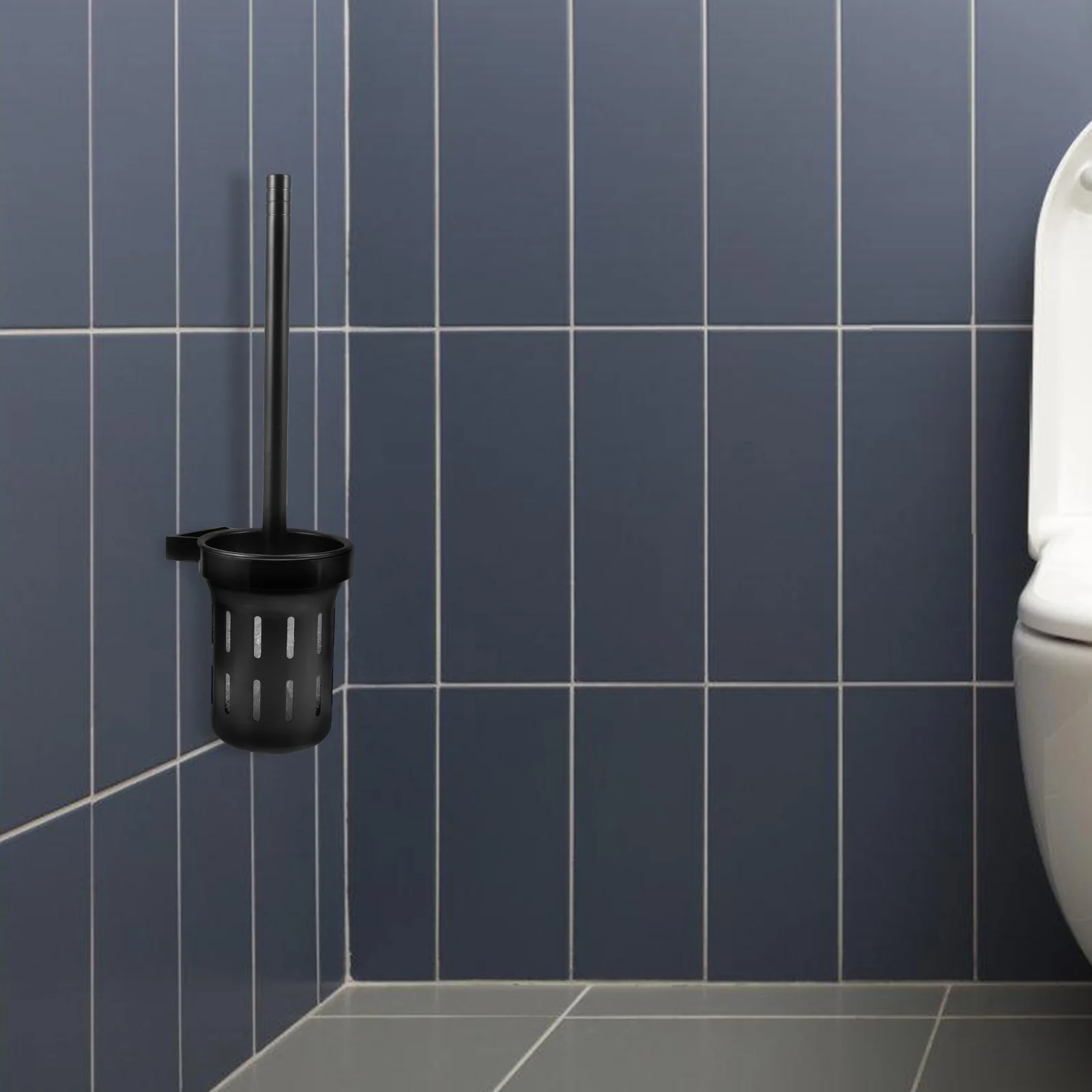 

1Set Toilet Bowl Brush Wall Mounted Holder Durable Scrubber Deep Clean Long Handle Bathroom Toilet Cleaning Tool